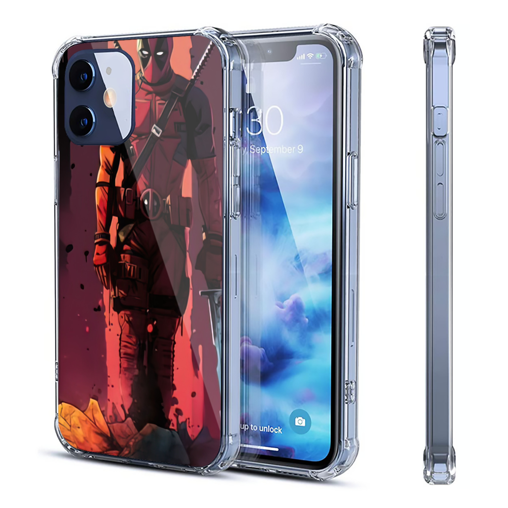 （画像用） Deadpool デッドプール 【iPhone 12シリーズ対応】透明スマホケース（クリアソフトケース）